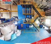 Lò hơi tầng sôi đốt rác băm, viên nén, than cám