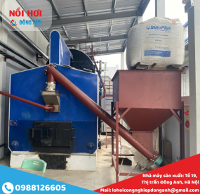 Nồi hơi đốt viên nén mùn cưa - 0988126605