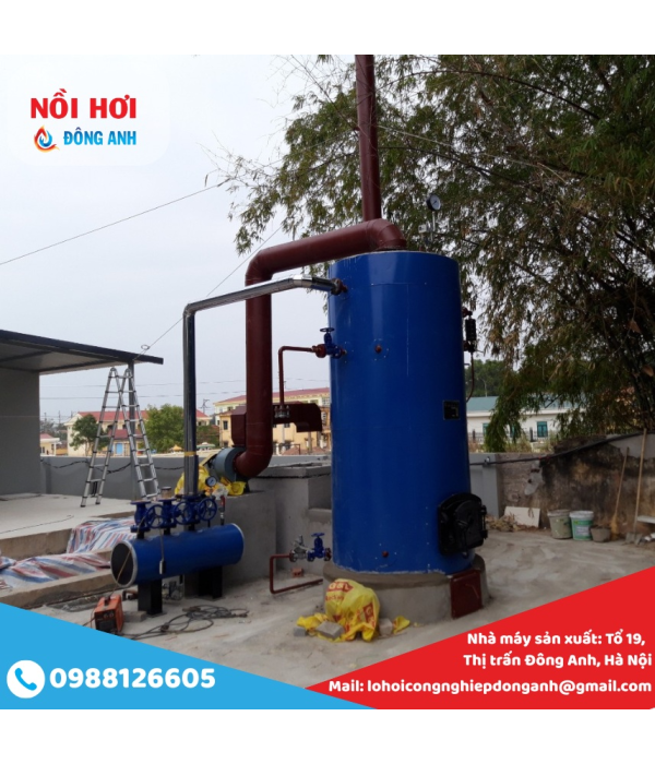 Lò Hơi Đốt Than Củi 500kg/h 