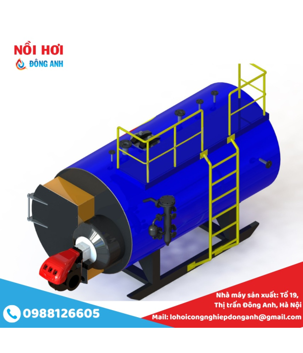 Nồi Hơi Đốt Dầu 2 Tấn (2000kg/h)