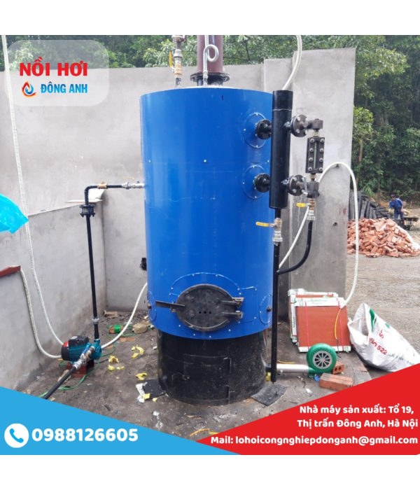 Nồi Hơi Đốt Than Củi 100kg/h
