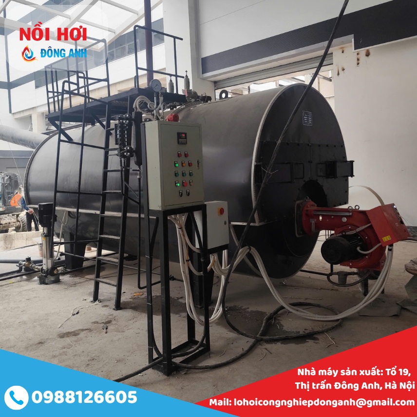 Lò Hơi Đốt Dầu 4 Tấn (4000kg/h)
